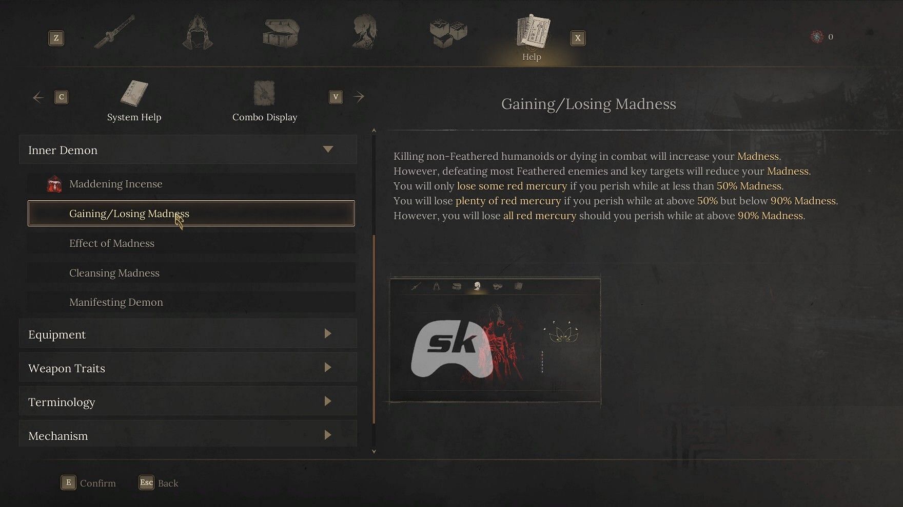 Inner Demon's lore (Image via Sportskeeda Gaming // 505 Games)